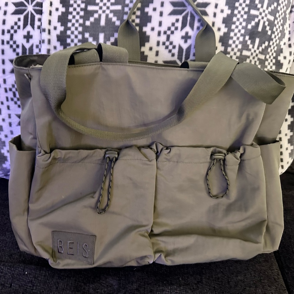 BEIS Khaki Tote with Pockets
